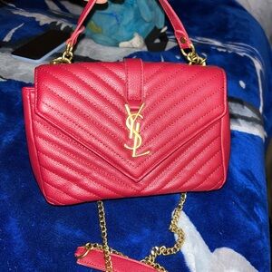 Yves Saint Laurent Pink Quilted Leather Shoulder Bag